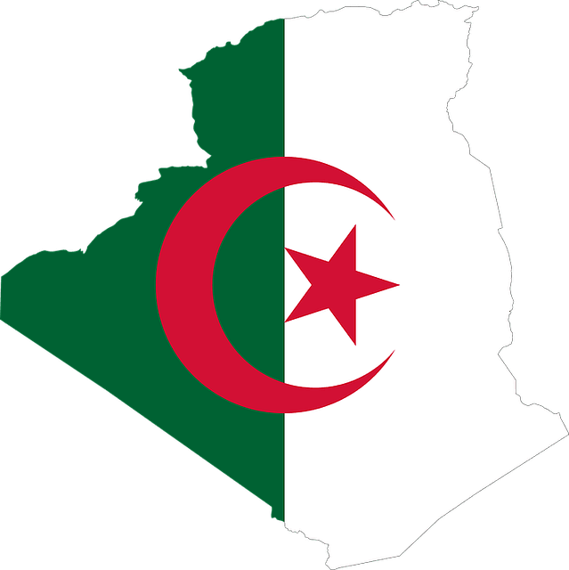 bandiera Algeria confini