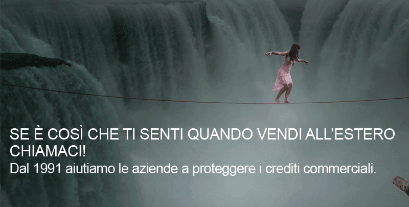 Espandersi in nuovi mercati - Donna su fune metafora rischio di vendere all'estero.