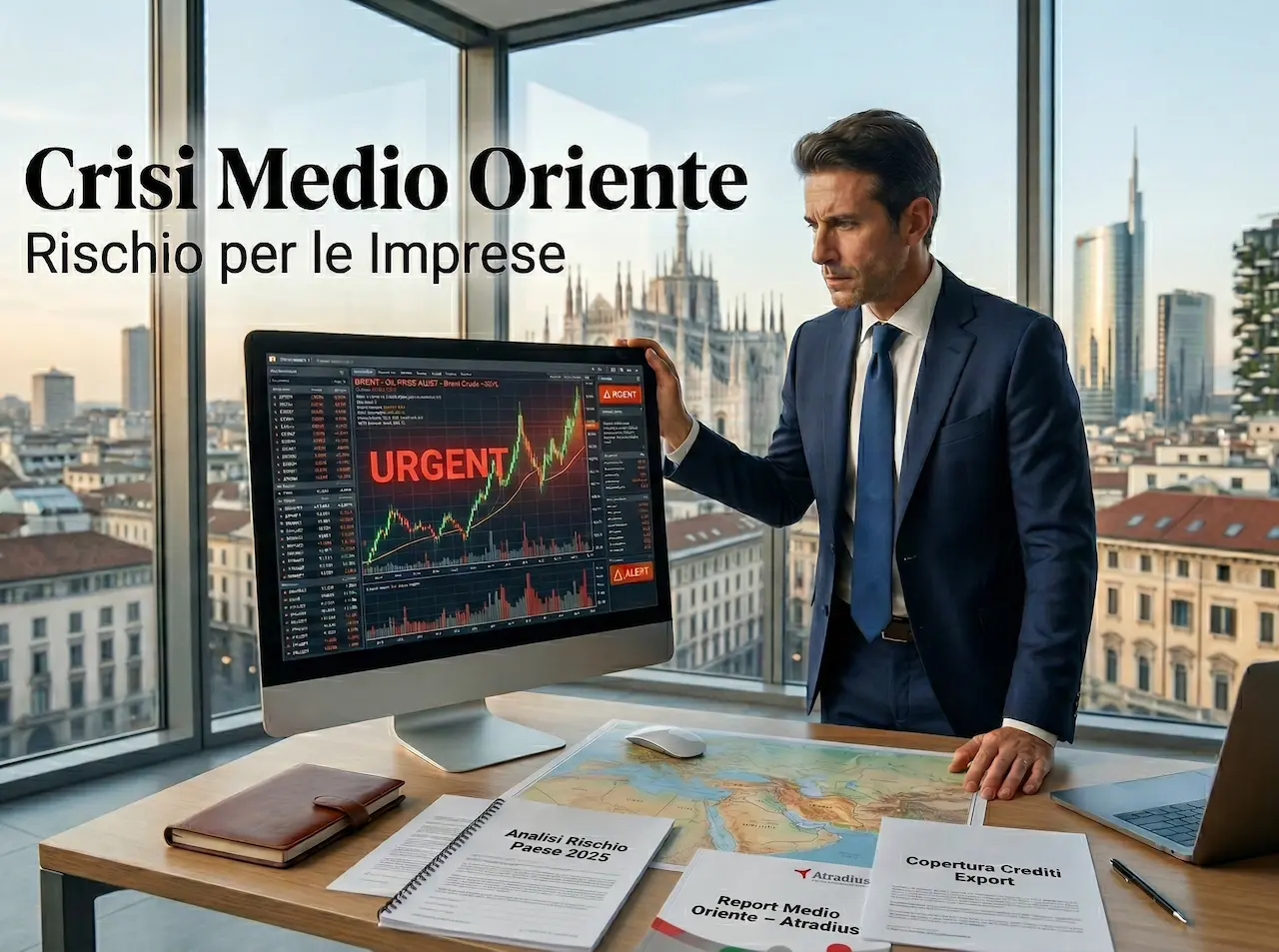 Assicurazione Credito - Broker assicurativo analizza rischi crisi Medio Oriente e blocco Stretto di Hormuz per le imprese