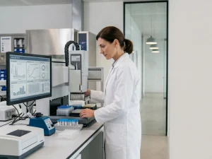 Settore Life Science: laboratorio farmaceutico con attrezzatura di ricerca e sviluppo