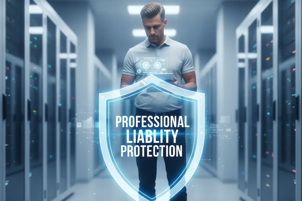RC Professionale Informatica: consulente IT protetto da copertura assicurativa in data center