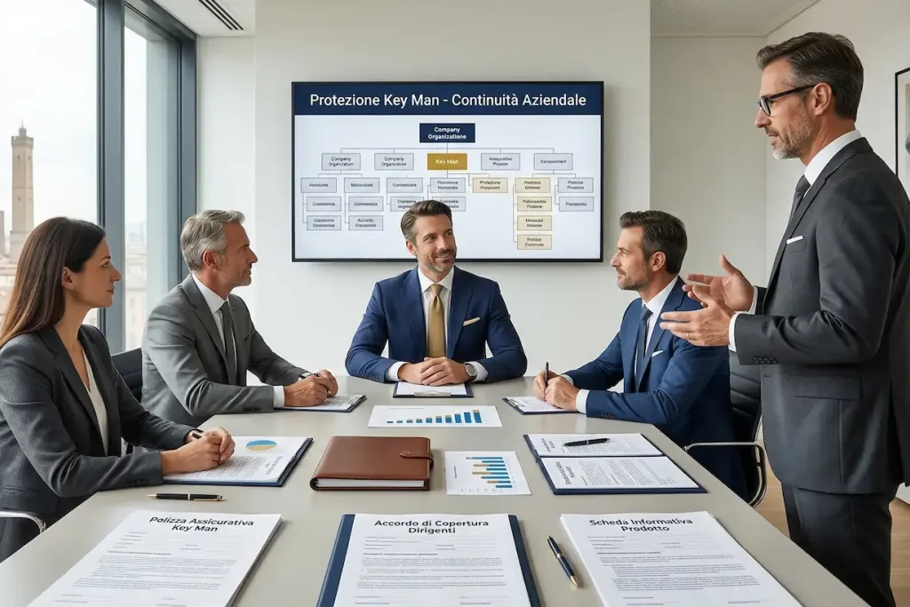 Polizza key man azienda: board PMI discute la protezione della figura chiave con broker assicurativo